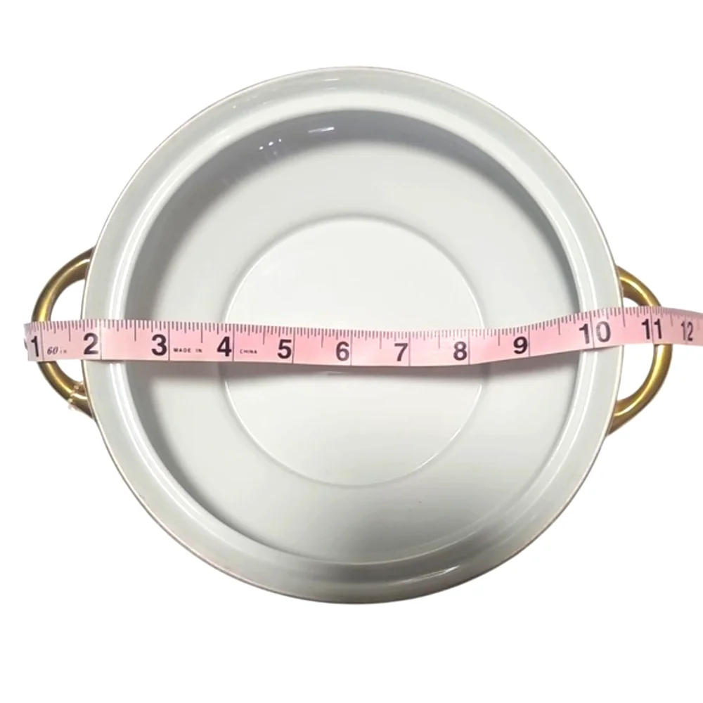 Vintage Rosenthal Bavaria Serving Bowl Two Handled Floral Gold Trim No Lid‎